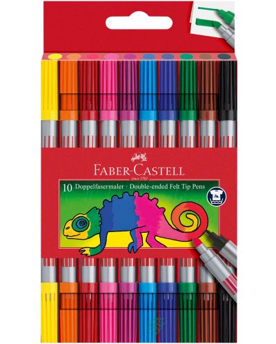 Carioci Faber-Castell - duble, 10 culori - 1