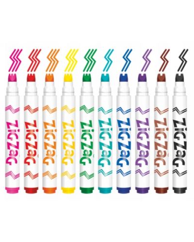 Colorino Markers - Zig Zag, 10 culori - 2
