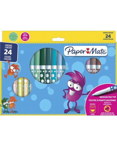Paper Mate - Colorare pentru copii, 24 de culori - 1