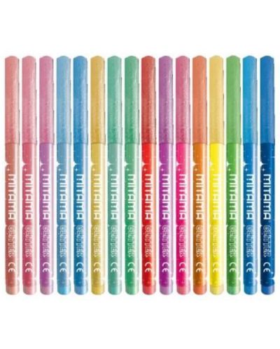 Set Carioci Mitama - Glitter, 16 culori - 2