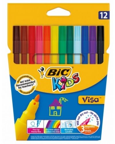 Carioci BIC Kids Visa 12 culori	 - 1