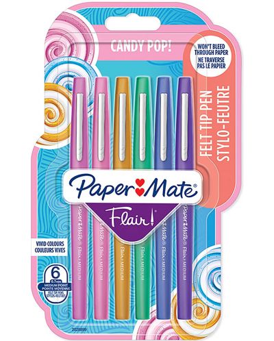 Paper Mate Flair - Candy Pop, 6 culori	 - 1