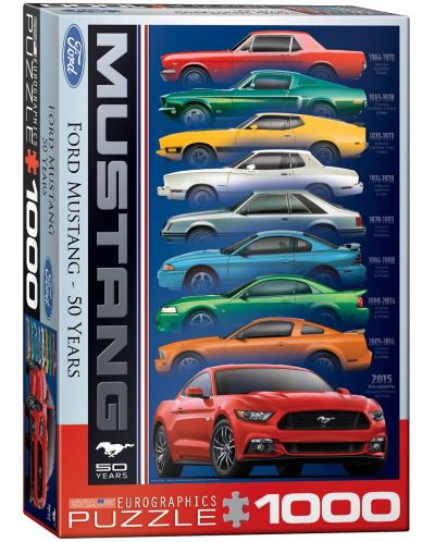 Puzzle Eurographics de 1000 piese - Ford Mustang la 50 ani - 1