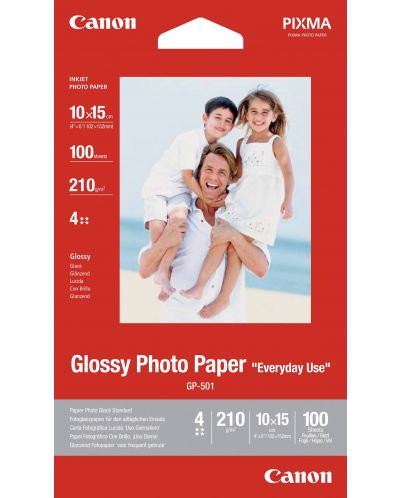 Hârtie foto Canon - GP-501, 10x15cm, 100 coli - 1