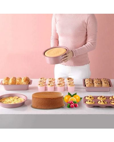 Formă de copt pentru 6 muffins Morello - Pink, 26.5 x 18.5 cm, roz - 5