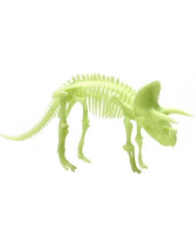 Figurina fosforescenta Brainstorm Glow Dinos - Triceratops, schelet - 2