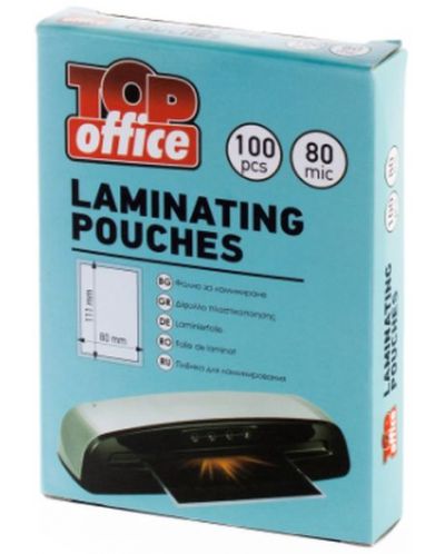 Folie de laminare Top Office - 80 x 111 mm, 80 μm, 100 buc - 1