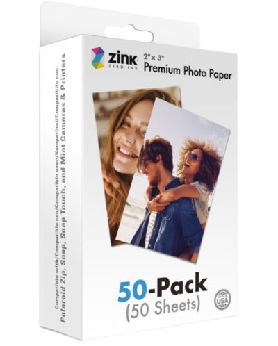 Hârtie foto Zink - pentru Polaroid Snap/Mint, 2x3", 50 buc - 1