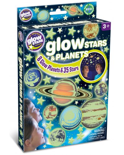 Stickere fosforescente Brainstorm Glow - Stele si planete, 43 de bucati - 1