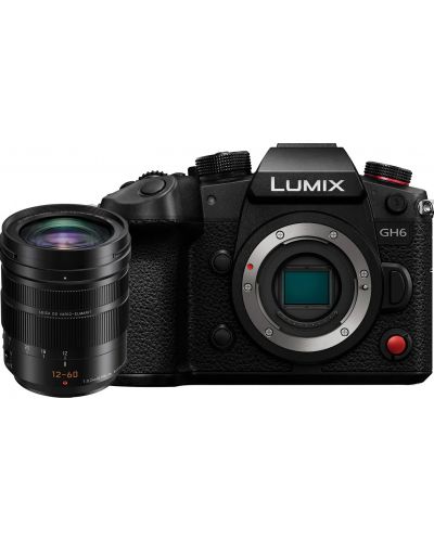Aparat foto fără oglindă Panasonic - Lumix GH6, 12-60mm, Black - 1