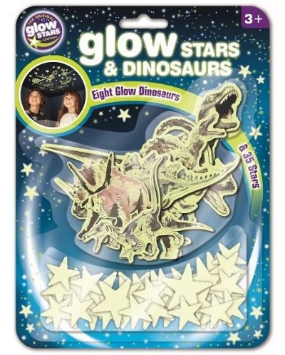 Stickere fosforescente Brainstorm Glow - Stele si dinozauri, 43 bucati - 1