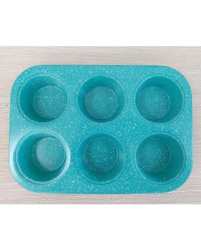 Formă de copt pentru 6 muffins Morello - Blue, 26.5 x 18.5 cm, albastră - 5