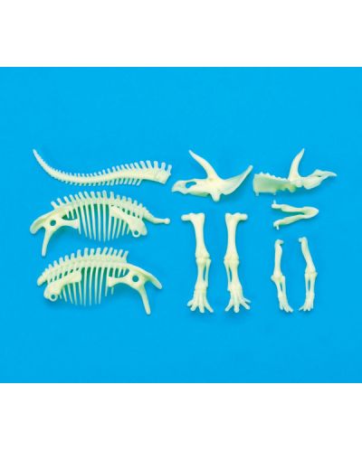 Figurina fosforescenta Brainstorm Glow Dinos - Triceratops, schelet - 3