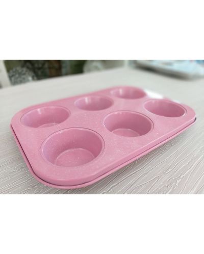 Formă de copt pentru 6 muffins Morello - Pink, 26.5 x 18.5 cm, roz - 2