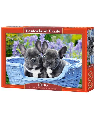 Puzzle Castorland de 1000 piese - Bebelusi bulldog francez - 1