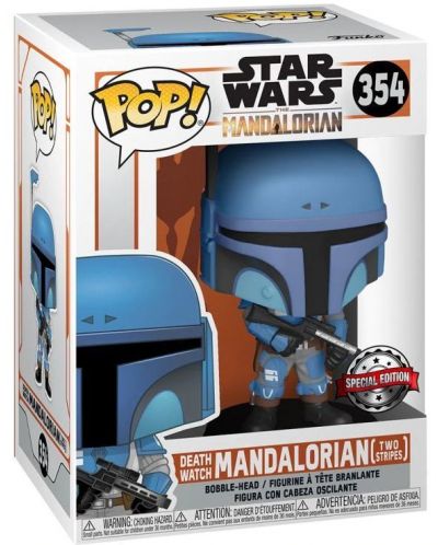 Figurina Funko POP! Star Wars: The Mandalorian - Death Watch Mandalorian (Two Stripes), #354 - 2