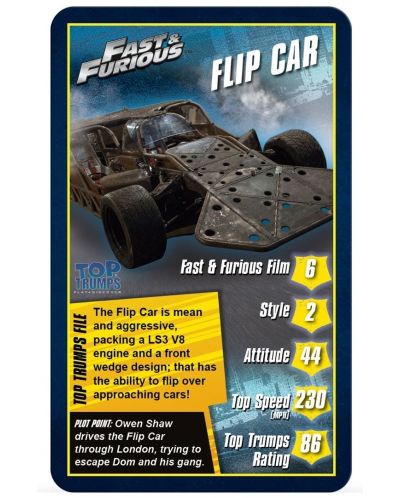 Joc cu carti Top Trumps - Fast & Furious - 3