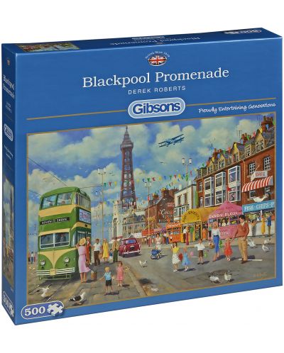 Puzzle Gibsons de 500 piese - Aleea Blackpool, Derek Roberts - 1