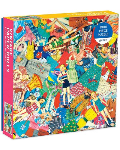 Puzzle Galison de 1000 piese - Papusi vintage din hartie - 1