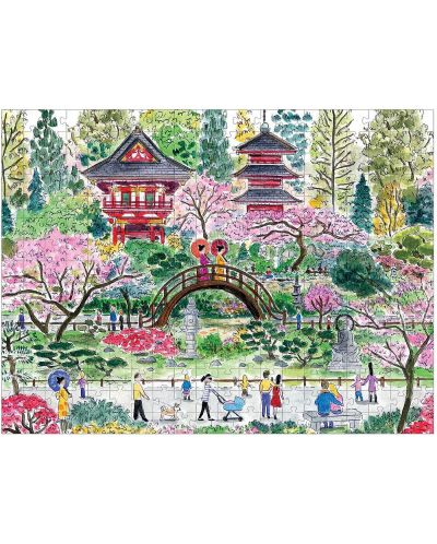 Puzzle Galison de 300 piese - Michael Storrings Japanese Tea Garden - 2