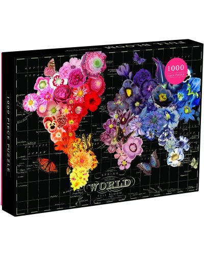Puzzle Galison de 1000 de piese - Flori de primavara, Wendy Gold - 1