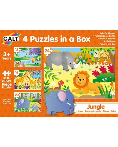 Puzzle 4 in 1 pentru copii Galt - Jungla - 2