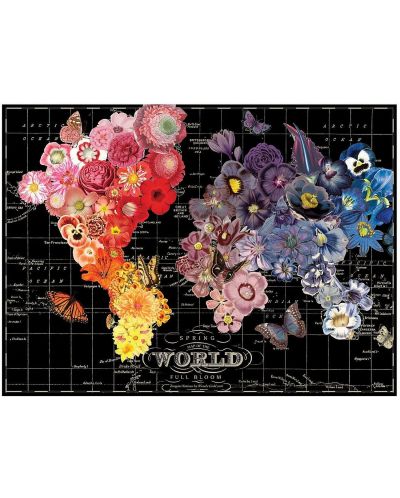 Puzzle Galison de 1000 de piese - Flori de primavara, Wendy Gold - 3
