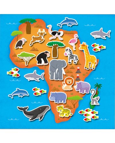 Carte cu stickere Galt - Animale din intreaga lume, 150 stickere reutilizabile - 3