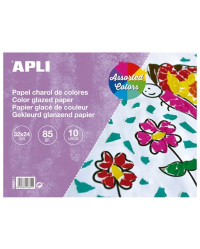 Bloc APLI - Lucios, 10 file, culori diferite - 1