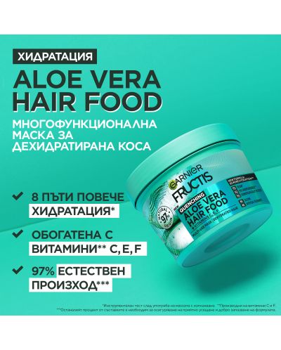 Garnier Fructis Hair Food Masc de pr cu aloe vera, 390 ml | Ozone.ro
