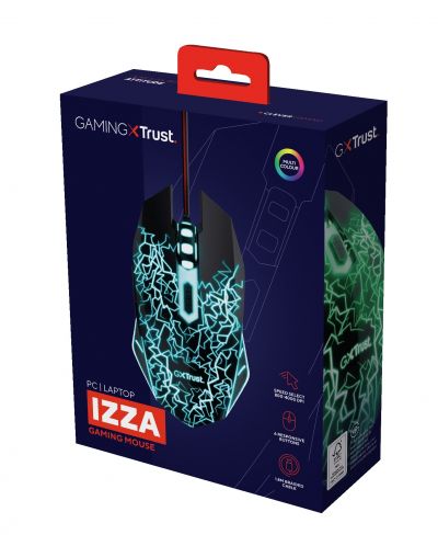 Mouse gaming Trust - GXT 105 Izza - optic, negru - 5