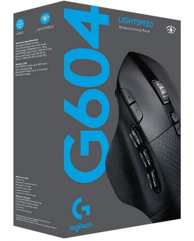Mouse gaming Logitech - G604 LightSpeed, wireless, negru - 9