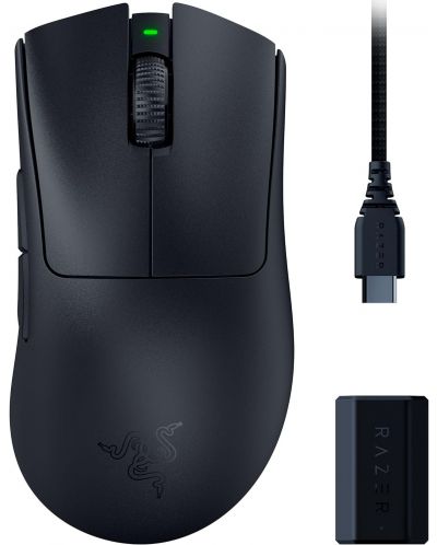 Mouse de gaming Razer - DeathAdder V3 Pro + Wireless Dongle Bundle, negru - 1
