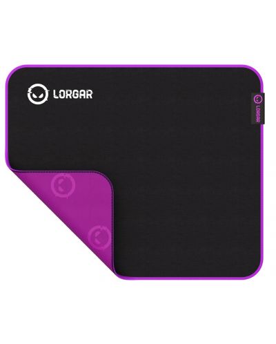 Mouse pad pentru jocuri Lorgar - Main 315, XL, moale, negru/violet - 2