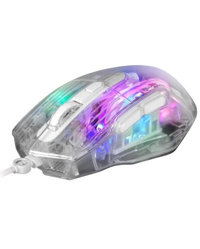 Mouse gaming Marvo - M413 RGB, optic, transparent - 2