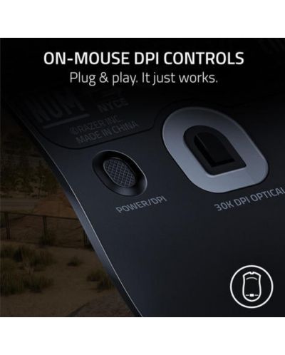Mouse de gaming Razer - Viper V2 Pro - PUBG Ed., optic, wireless, negru/galben - 8