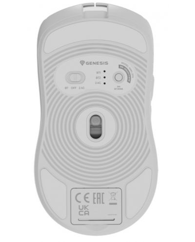 Mouse de gaming Genesis - Zircon 500, optic, wireless, alb - 9