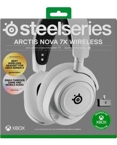 Căști de gaming SteelSeries - Arctis Nova 7X, fără fir, alb - 5