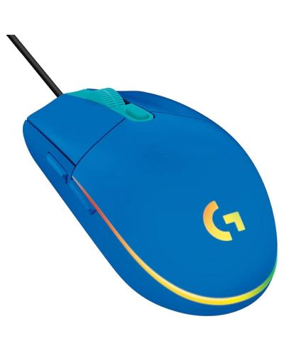 Mouse gaming Logitech - G203 Lightsync, optic, albastru - 2