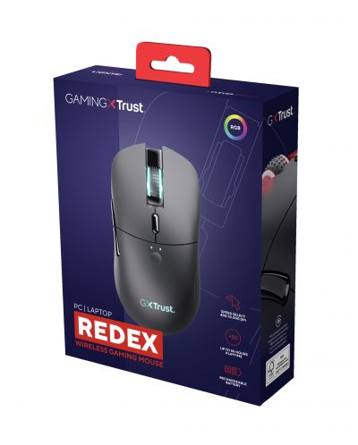 Mouse gaming  Trust - GXT 980 Redex, optic, wireless, negru - 5