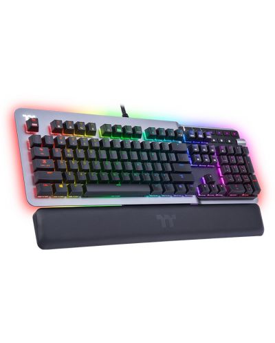 Tastatură gaming Thermaltake - Argent K5, Cherry MX Silver, RGB, gri - 1