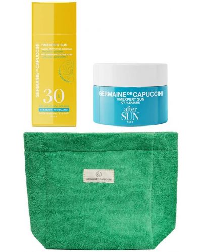 Germaine de Capuccini Set Love Sun - Fluid SPF30 și Loțiune de față, 2 x 50 ml + geantă de toaletă  - 1