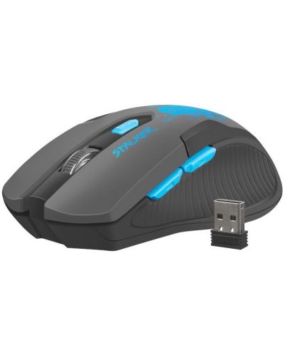 Mouse gaming Fury - Stalker, optic, wireless, negru/rosu - 3