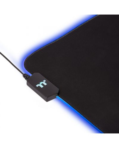 Mouse pad gaming Thermaltake - Level 20 RGB Extended, XXL, moale, negru - 6