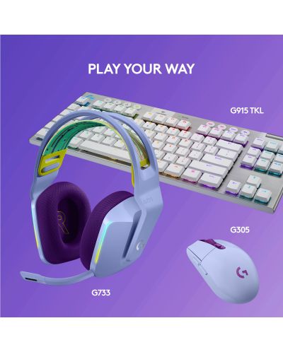 Casti gaming Logitech - G733, wireless, violet - 9
