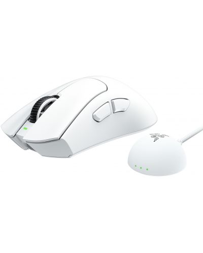 Mouse gaming Razer - DeathAdder V4 Pro, optic, wireless, alb