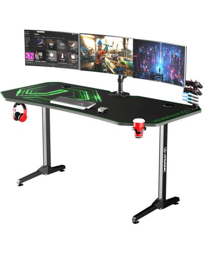 Birou de gaming Ultradesk - Frag XXL, verde - 3