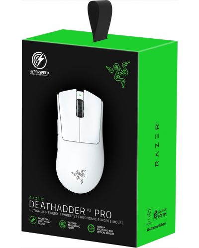 Mouse de gaming Razer - DeathAdder V3 Pro, optic, wireless, alb - 11