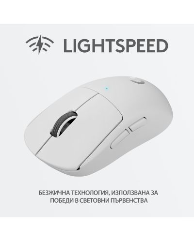 Mouse gaming wireless Logitech - PRO X SUPERLIGHT, alb - 5