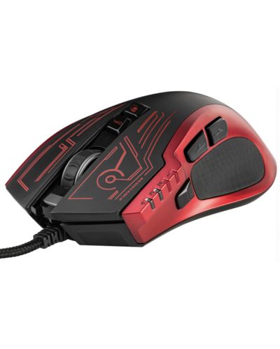 Mouse pentru jocuri Yenkee - 3028RD Rezistență, optic, negru/roșu - 2